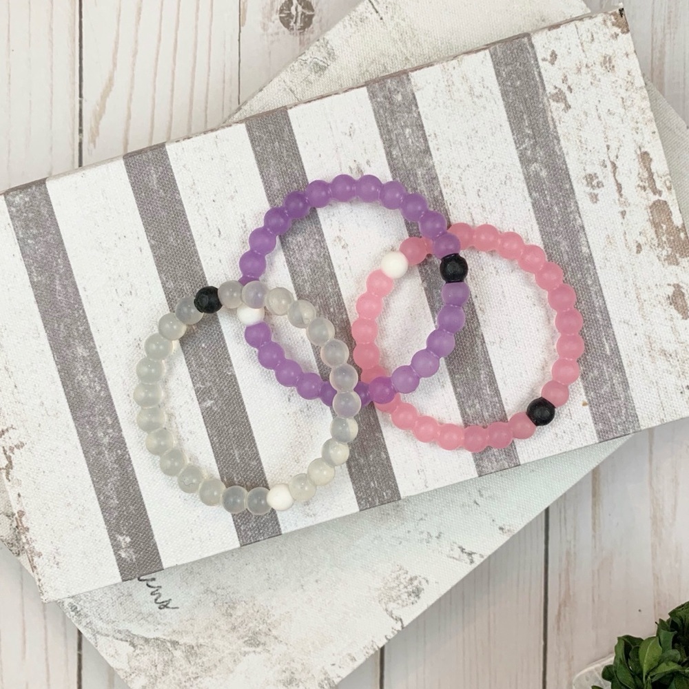 {Lokai} Classic Bracelet Trio Purple Pink Clear